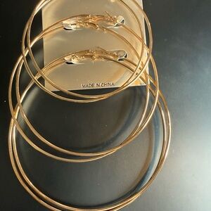 Elegant Gold Hoop Earrings set of 3